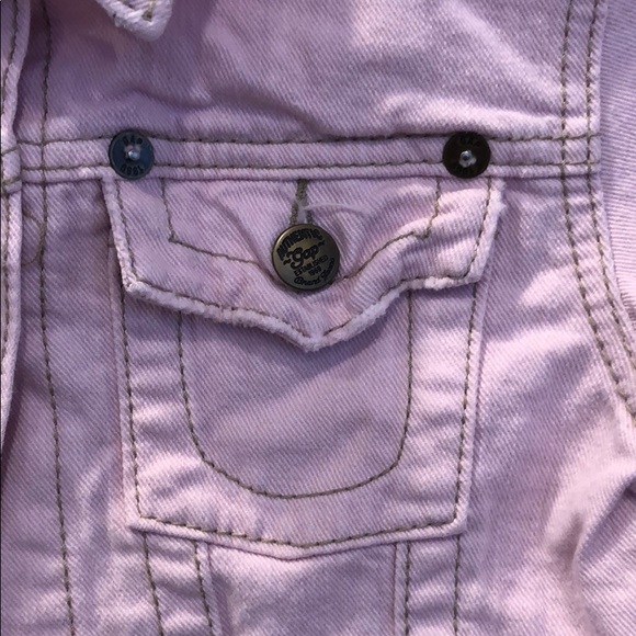 Gap Kids PINK 1969 Jean Denim Jacket large sz 10 - Picture 2 of 4